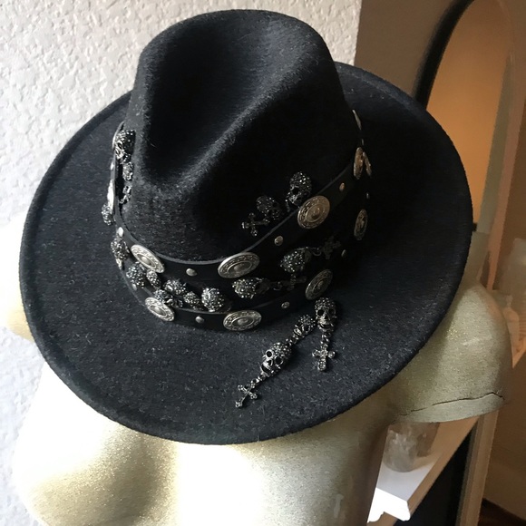 HP Black Wool Gothic Fedora - Picture 3 of 8
